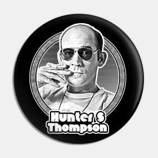 Hunter S Thompson /// Retro Styled Fan Art Design Pin