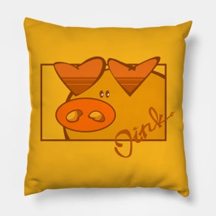 Oink orange Pillow