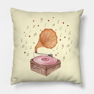 Vintage phonograph Pillow