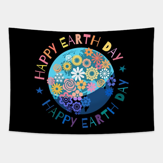 Happy Earth Day 4 Tapestry by Narkitaski