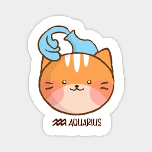 Aquarius Cat Magnet