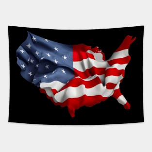Patriotic American Flag Shirt Tapestry
