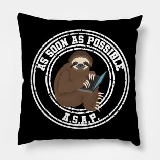 Humor Lazy worker Cute Funny Sloth Pillow