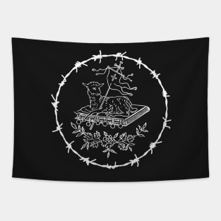 Gothic Lamb of God Barbed Wire Hardcore Punk Tapestry