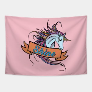 Unicorn Shine Colorful Tapestry