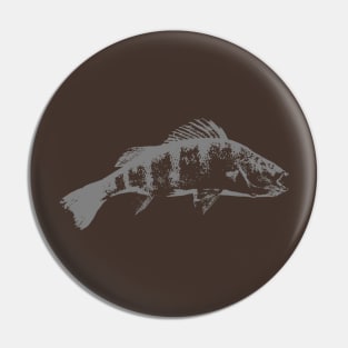 Perch grey design Pin