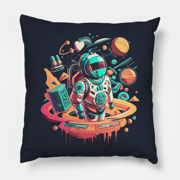 Space traveller Pillow by NegVibe