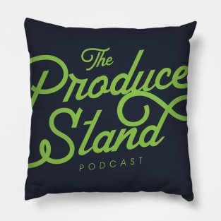 The Produce Stand Podcast secondary logo lime green Pillow