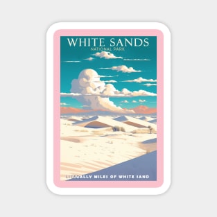 White Sands National Park Travel Poster Magnet