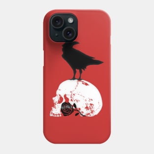 The Raven and the Black Rose Phone Case