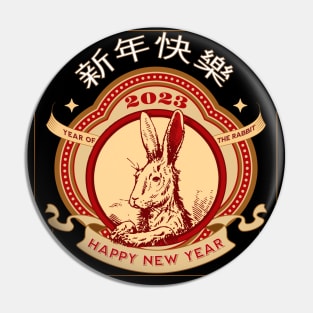 Year Of The Rabbit Happy New Chinese Year 2023 Chinese Year Pin