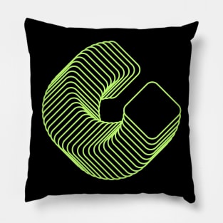 Green Geometry Pillow