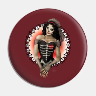 Sugar Skull Pinup Pin