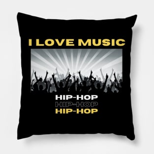 I Love Music Hip Hop Pillow