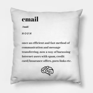 Funny Email Word Definition Dictionary Pillow