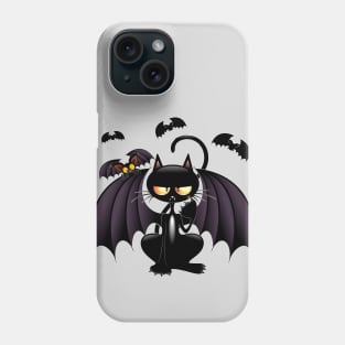 Cat Bat Weird Grumpy Halloween Character Phone Case