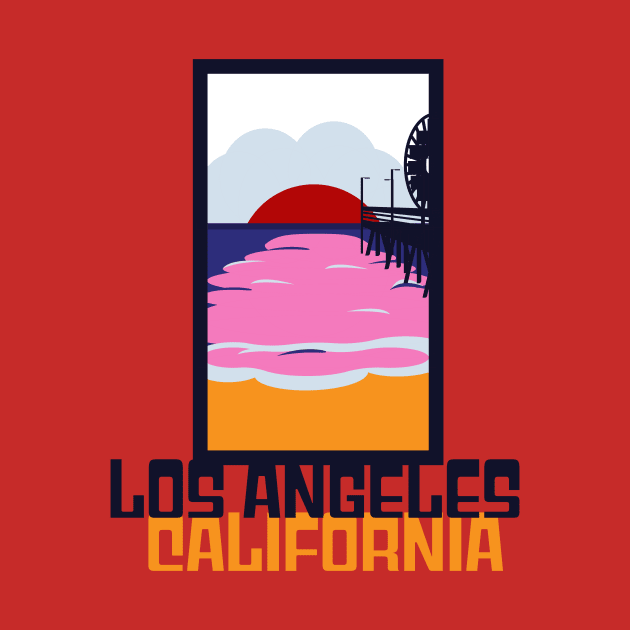 Los Angeles Skyline T-Shirt by Clever City Creations