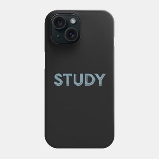 Study Chic Outline School College Class Blue Phone Case