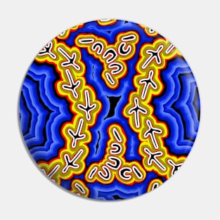 Aboriginal Art - Emu Dreaming 2 Pin