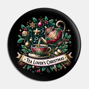 Tea Lovers Christmas Pin