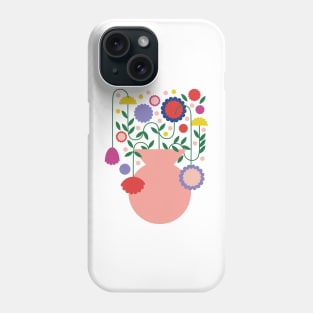 jar  flowers mediterranean happy time traveling colorful nature blooming Phone Case