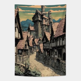 Medieval Village Tapestry