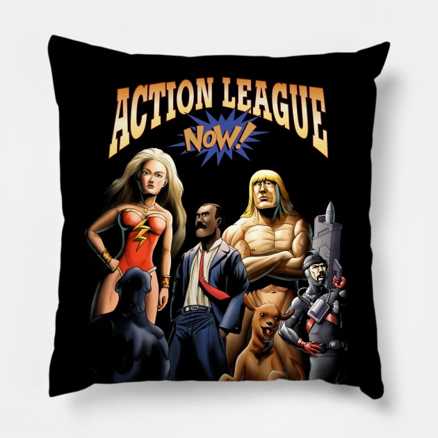 Action League Now Pillow by GranJefe