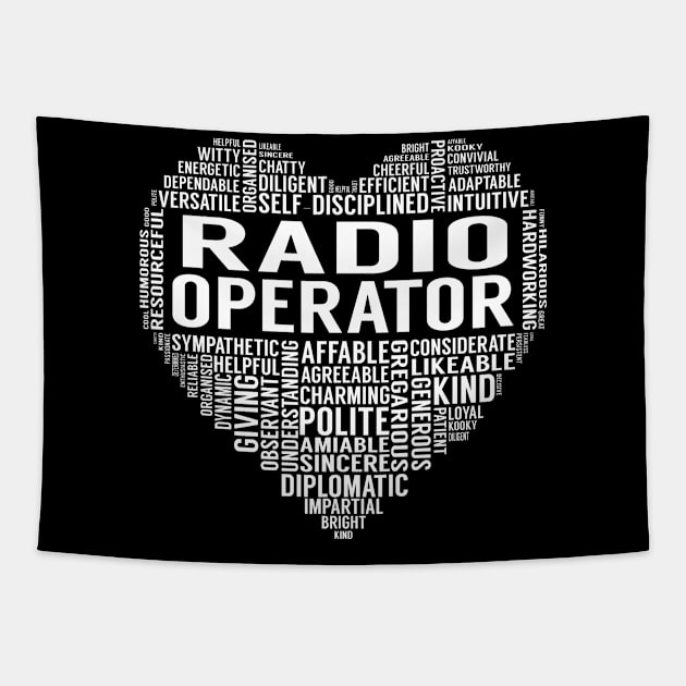 Radio Operator Heart Tapestry by LotusTee