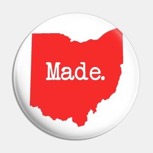 Ohio Made OH Red Pin