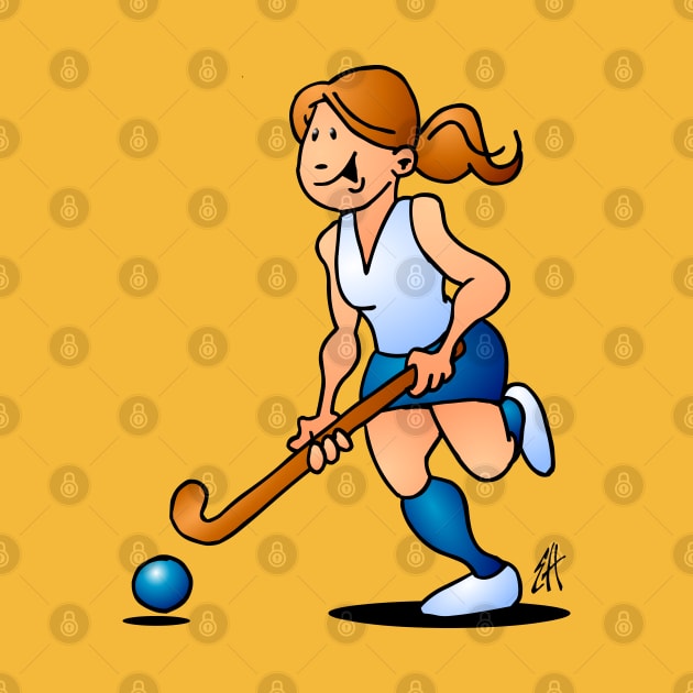 Field hockey girl by Cardvibes