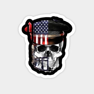 The American Veteran Skull Magnet