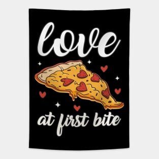 Pizza Love At First Bite Pizza Lover Tapestry