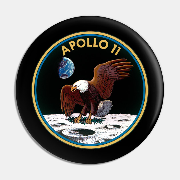 Apollo 11 Nasa Eagle Mission Patch Apollo 11 Logo Pin Teepublic