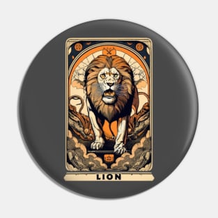 Lion Tarot Card Pin