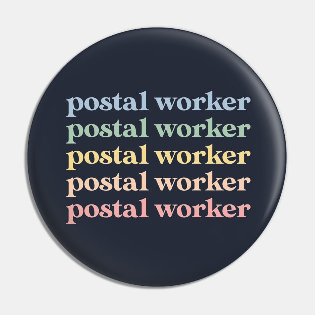 Funny Postal Worker Gift Retro Postal Worker Pin by kmcollectible