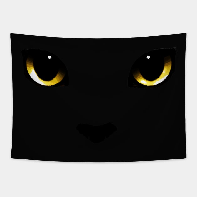 dark cat Tapestry by Lamink