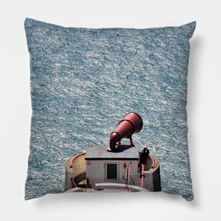 Looking out to sea: Mull of Galloway Lighthouse foghorn Pillow