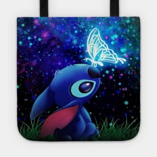 stitch butterfly Starry sky Tote