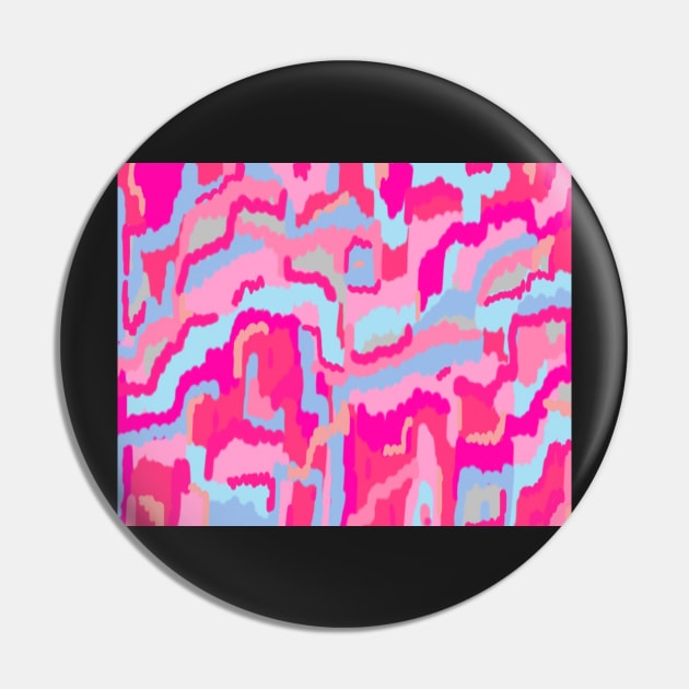 Hot Pink Digital Abstract Pin by DanielleGensler