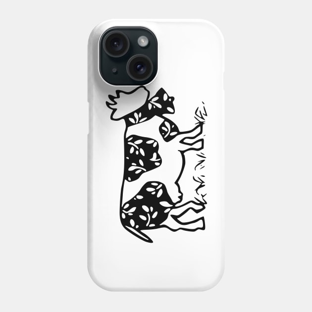 Cow with Scarf Phone Case by xam