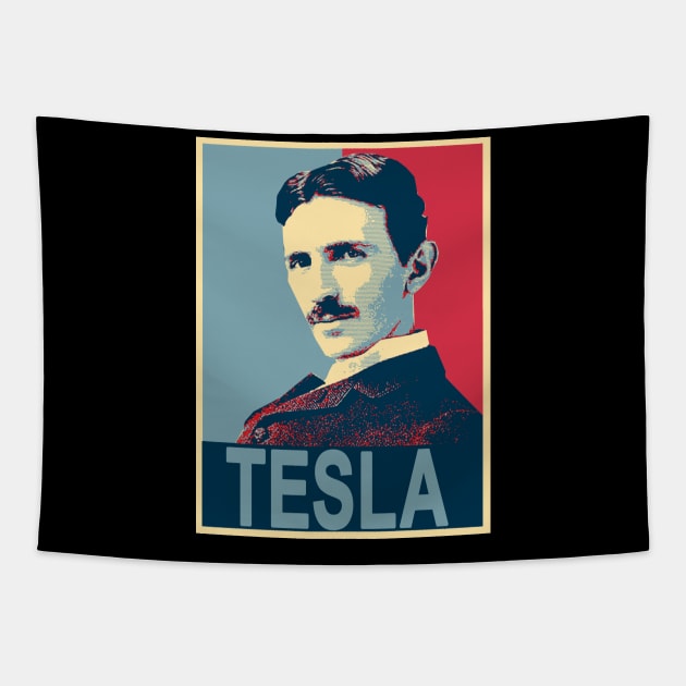 tesla Tapestry by joyTrends