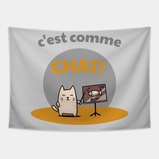 c'est comme chat! Tapestry