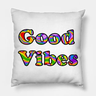 Rainbow Good Vibes - Positive Quotes Pillow