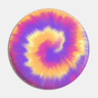 Purple Yellow Tie Dye Pin