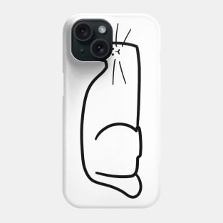 Long Rectangular White Cat Phone Case