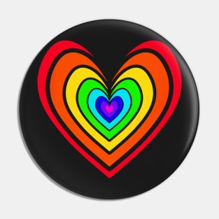 Rosy Heart (Rainbow 2) Pin