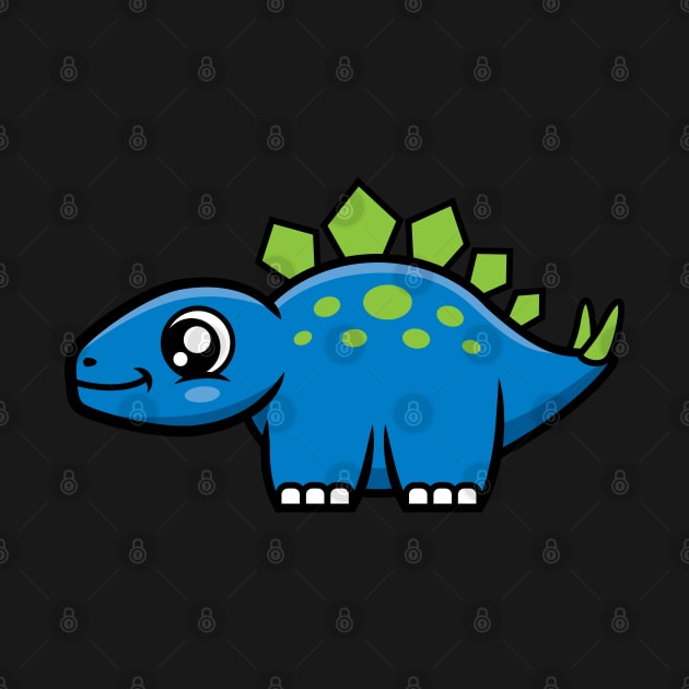 Stegosaurus Dinosaur (Blue and Green) by danchampagne