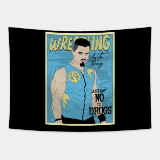 Artwork Austin Theory Wrestling /// Just Say No To Drugs Tapestry