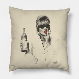 Patsy Stone Vintage Fan Art Design Pillow