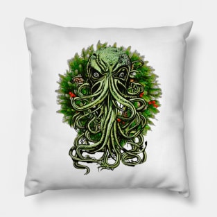 Cthulhu Christmas Wreath! Pillow